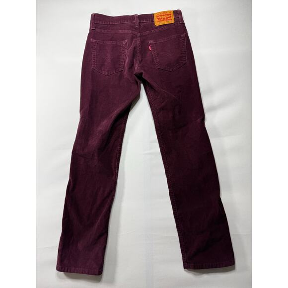 Levi's 511 Men's Slim Fit Straight Leg Maroon Corduroy Pants - Size 29x29 - Picture 2 of 6